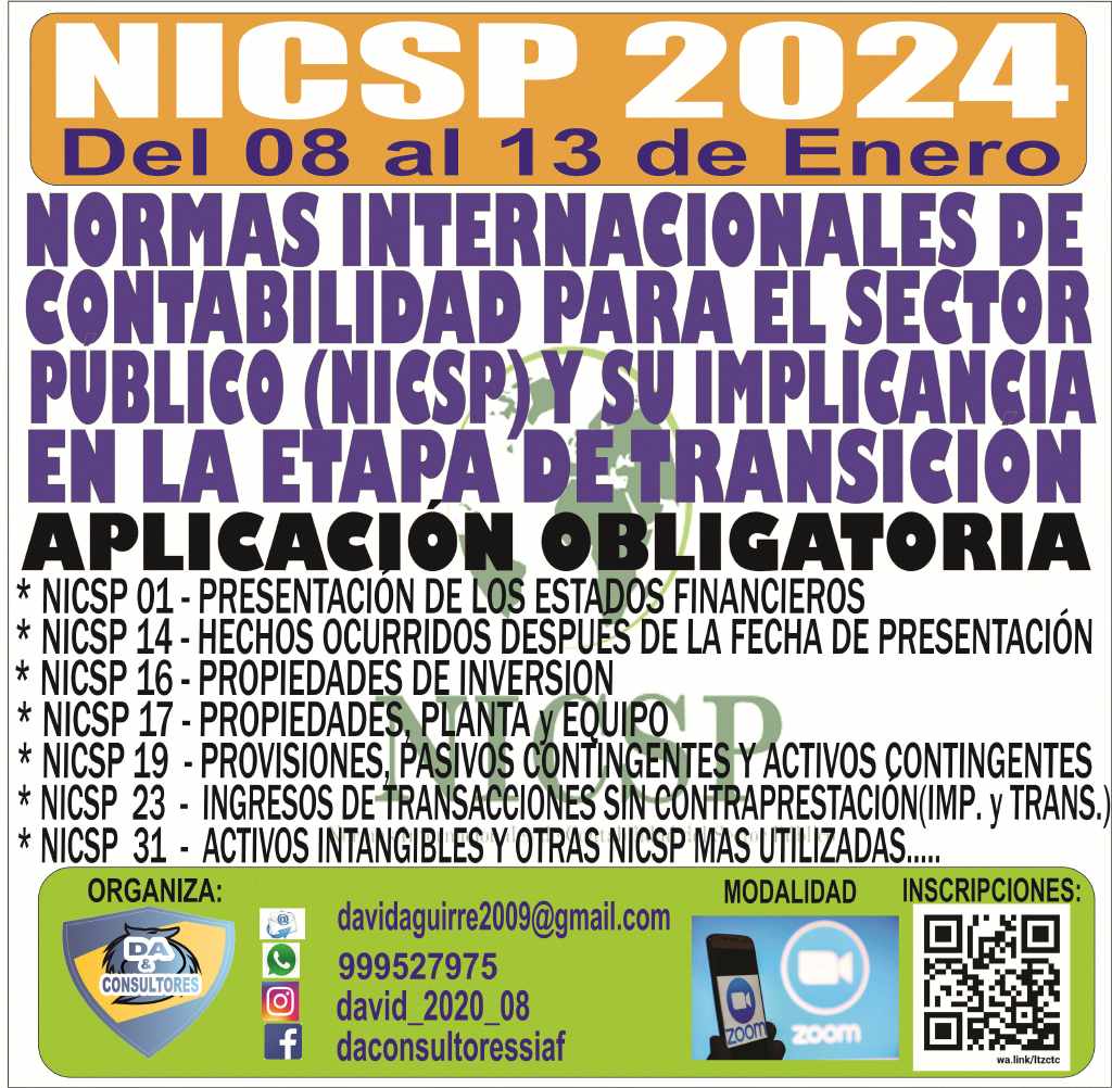 NORMAS INTERNACIONALES DE CONTABILIDAD PARA ELSECTORI PÚBLICO (NICSP) Y SU IMPLICANCIA EN LA ETAPA DE TRANSICIÓN